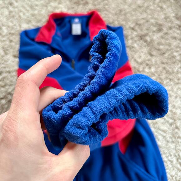 Reebok NFL New York Giants Blue Fleece Jacket Zip Up Football Men’s Size L - Picture 2 of 9